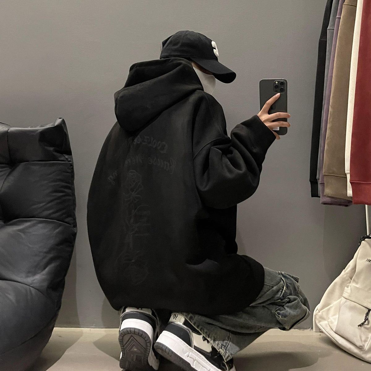 Women's Suede Hooded Sweater