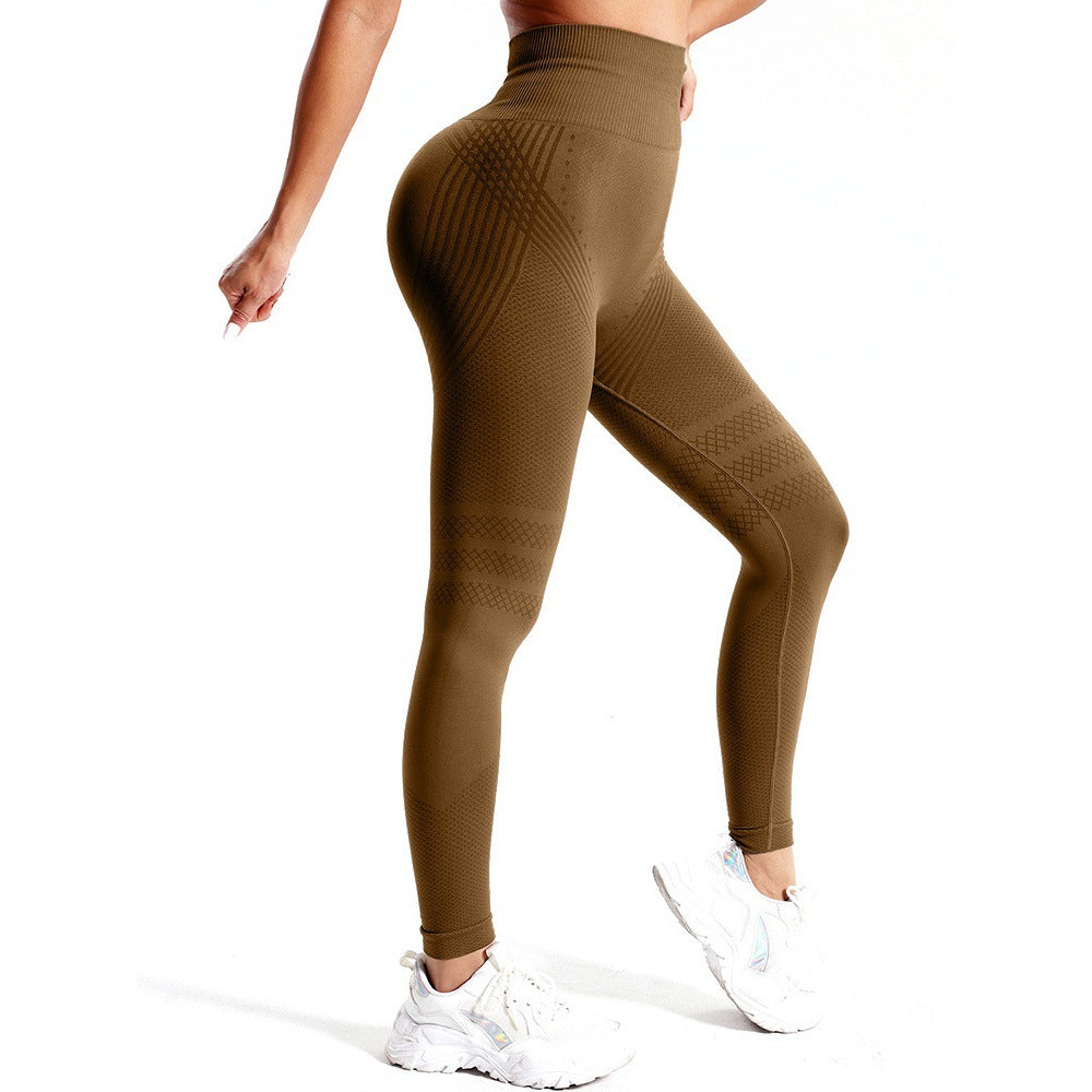 Ultra high waist non slip yoga pants with no trace, peach buttocks fitness exercise, hip lifting tight pants with high elasticity