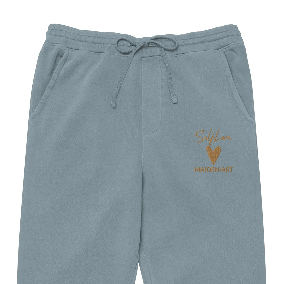 Self Love Unisex pigment-dyed sweatpants with Old Gold Embroidery - unisex sweatpants